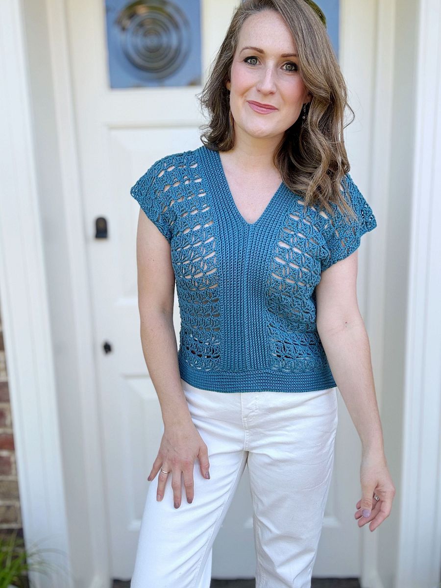 Violet Lace Crochet Top Pattern PDF | XS-5XL (30-62" Chest) product image (6)