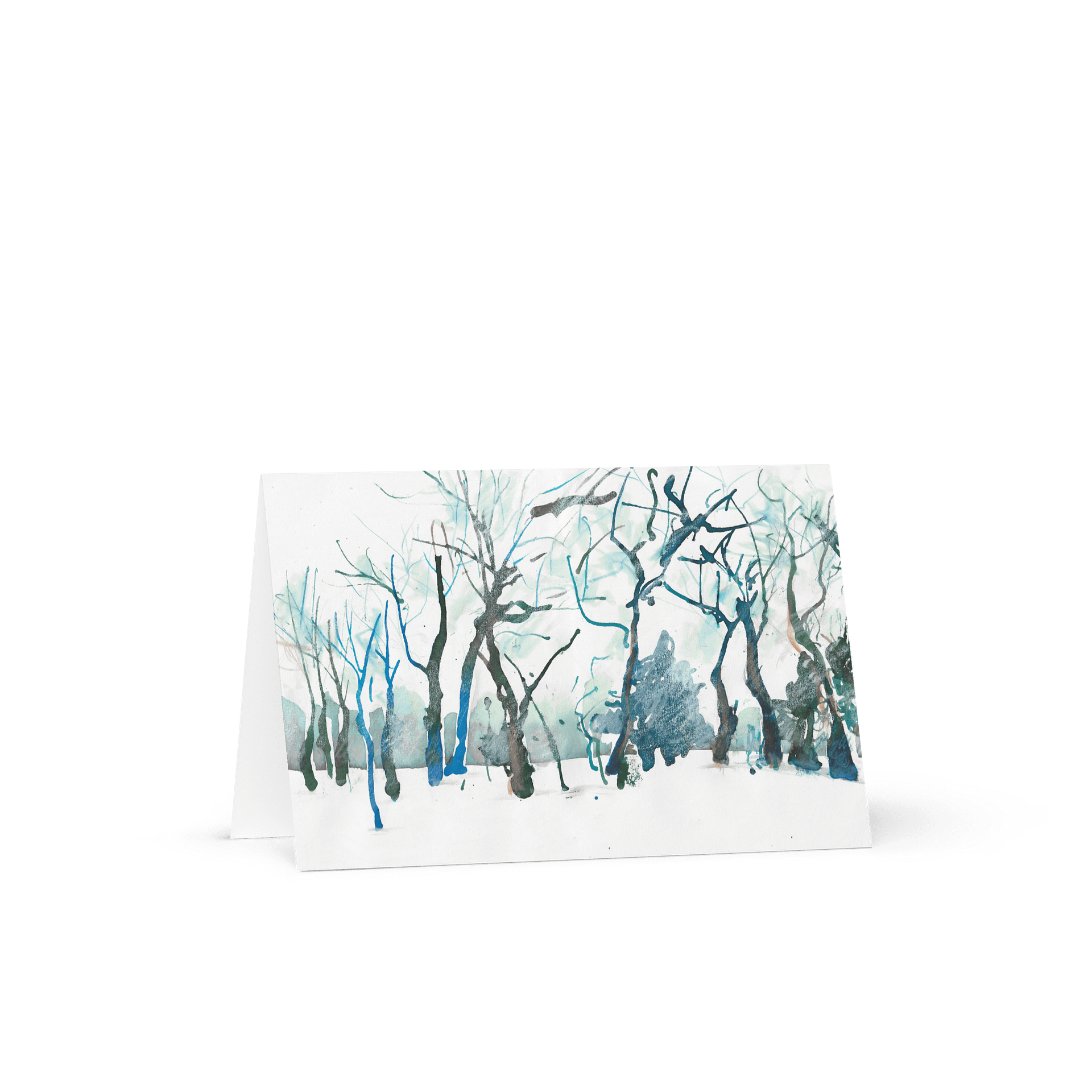 Blizzard in the Park Greeting Card - Original Sketchbook Art product image (1)