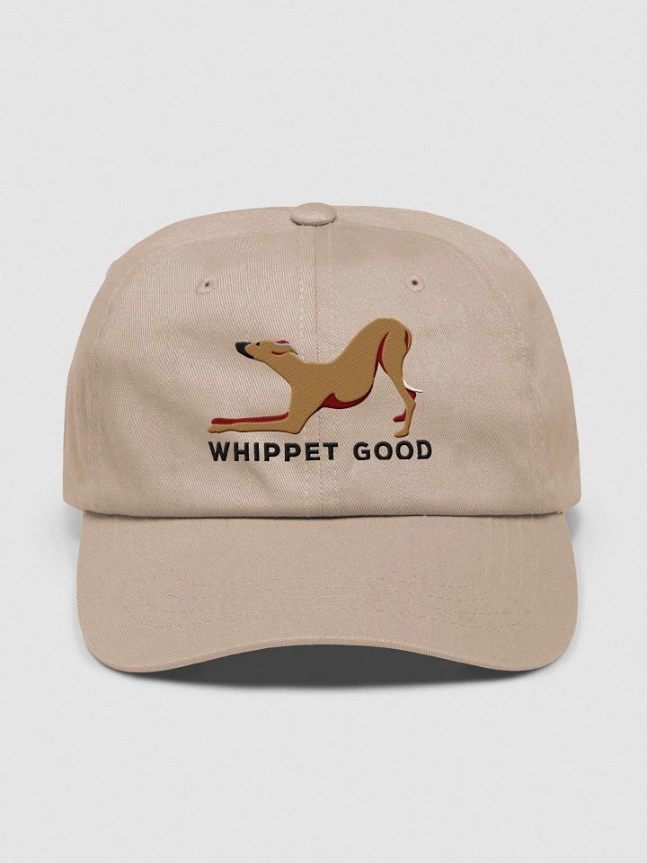 Whippet Good Classic Dad Hat(Embroidered) of a Whippet(Tan/Fawn) product image (25)