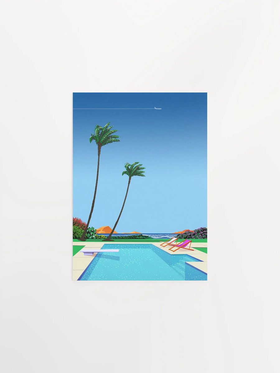 Texas, USA, pool, beach — City Pop art, retrowave/vaporwave poster, 80s, aesthetic poster product image (8)