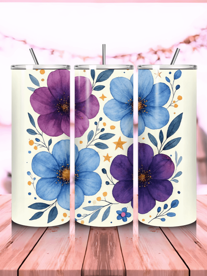 Retro Spring Floral Tumbler Wrap PNG – 20oz Skinny Sublimation Design with Vintage Flower Patterns & Bright Seasonal Colors – Perfect Gift for Spring Lovers – 300 DPI Instant Digital Download product image (1)