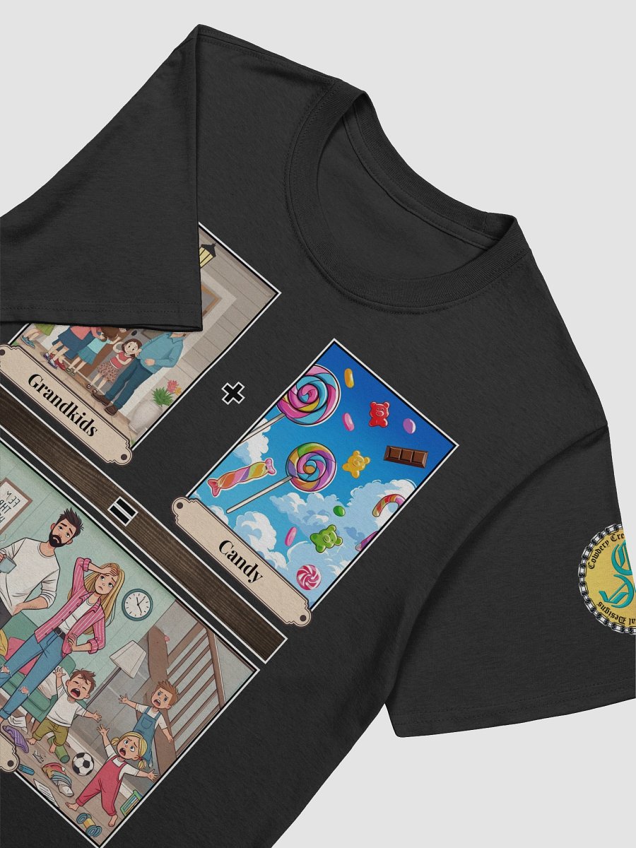 Grandkids + Candy = Sweet Revenge (Both) Gildan Unisex Softstyle T-Shirt Dark Colors product image (3)