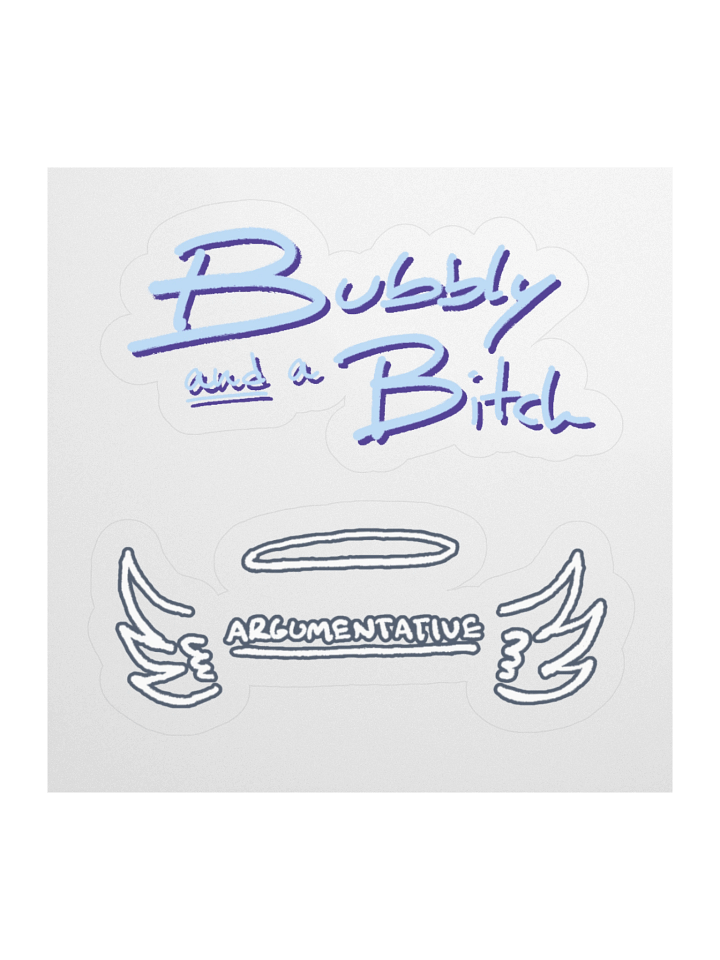 Bubbly and a B (blue and purple shadow design) sticker pack product image (2)