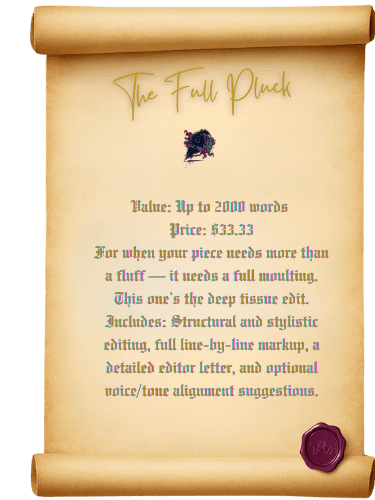 Paper Cuts Editing Services: The Full Pluck. product image (1)