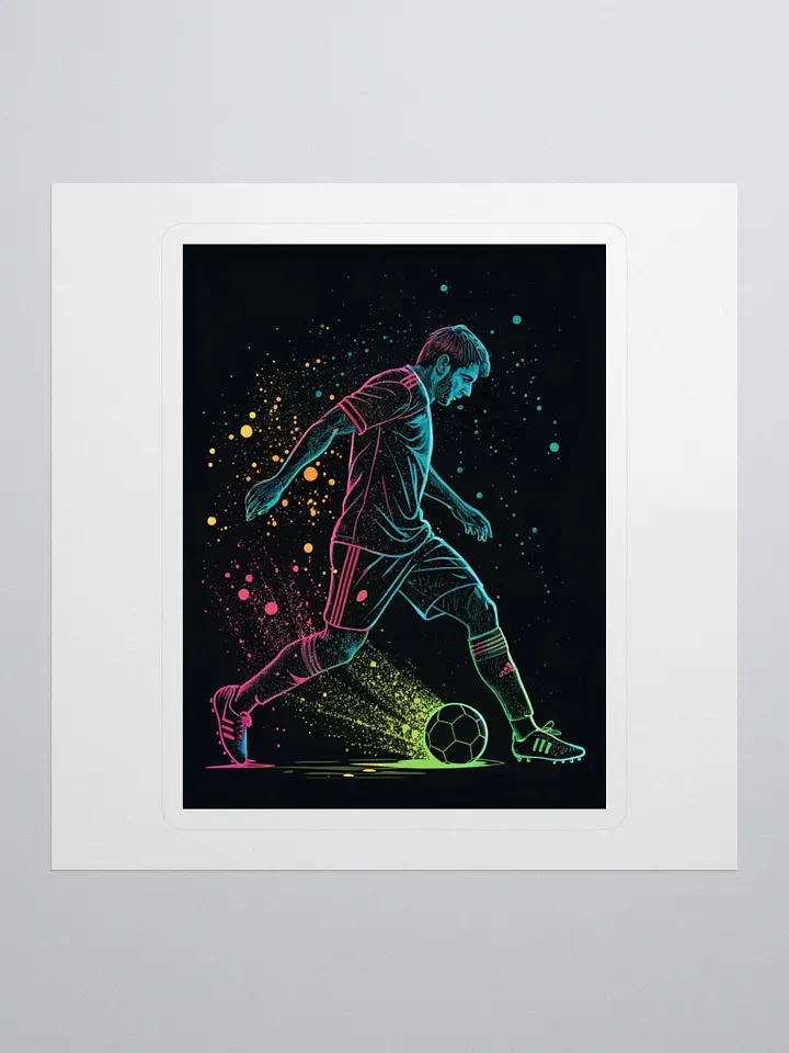 Neon Soccer Player Motion Sticker product image (1)