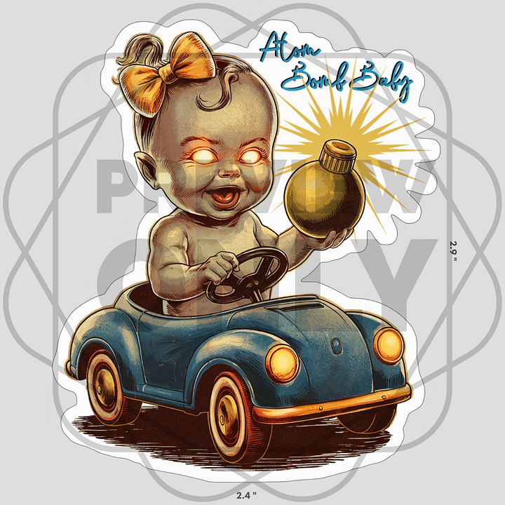 Atom Bomb Baby Die Cut Sticker product image (1)