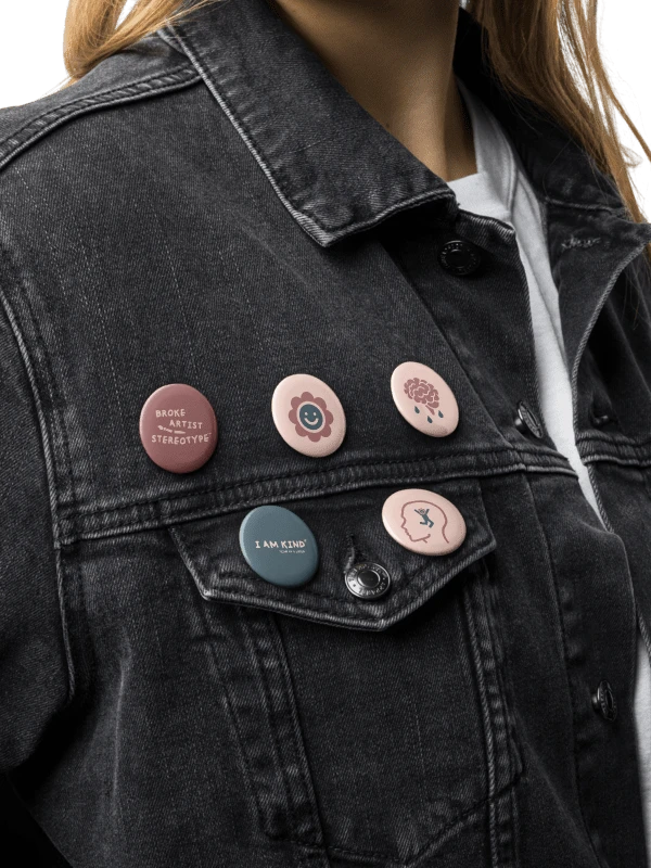 SUNFLOWER BOY - BUTTON PINS product image (2)