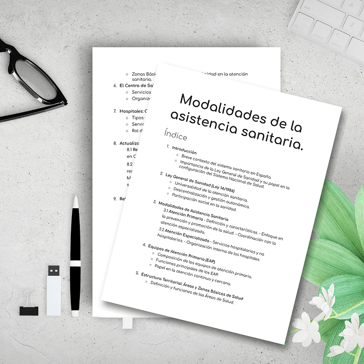 Modalidades de atención sanitaria, apuntes-resumen perfectamente estructurados product image (1)