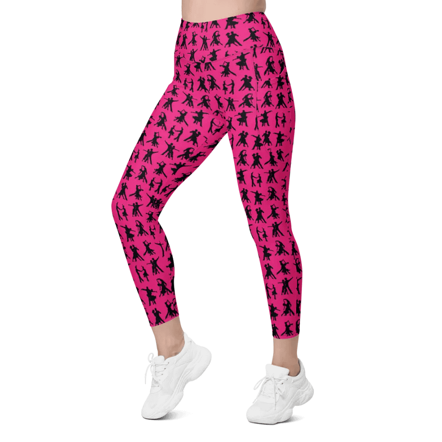Pink and Black Ballroom Dance Leggings product image (7)