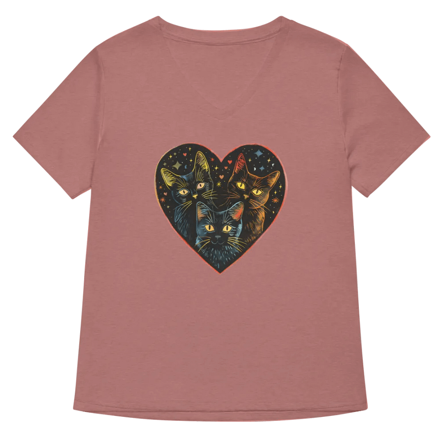 Felines Heart V-Neck Tee product image (5)