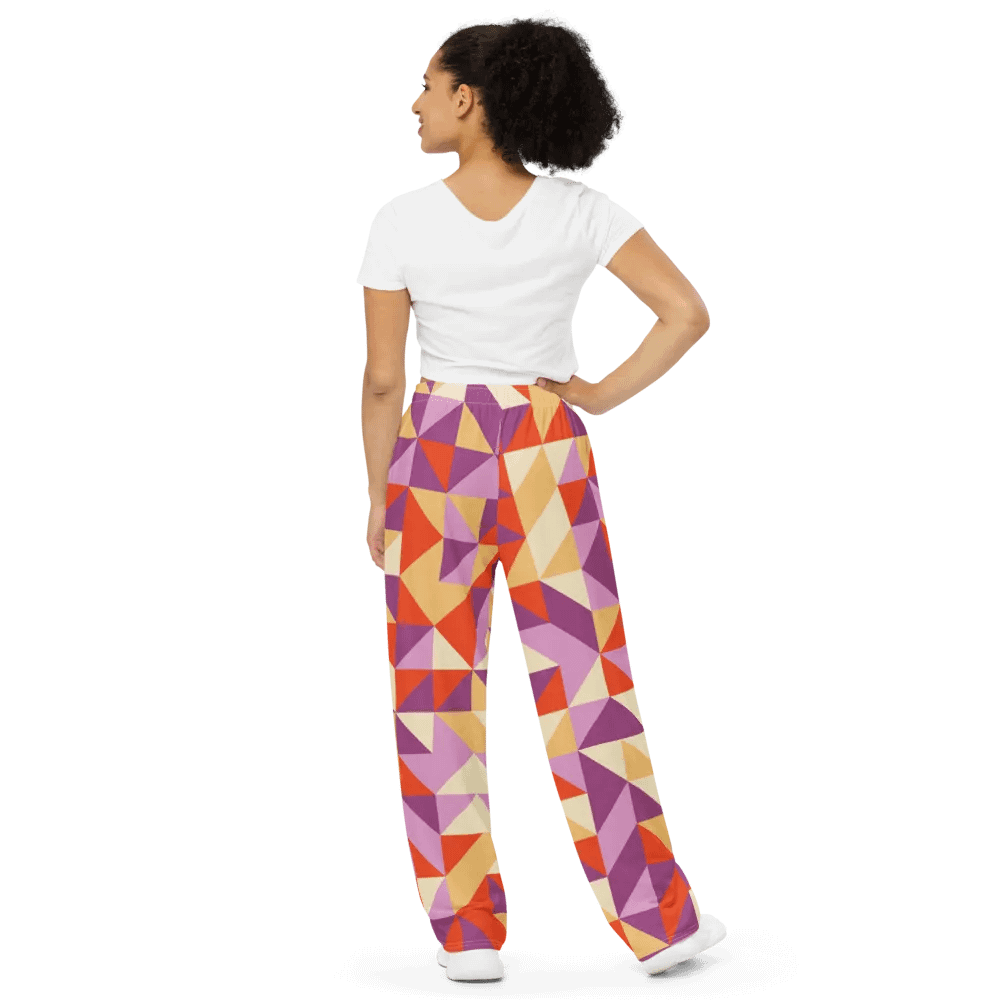 BUIII Dynamic Geometry: Autumn Breeze Wide-Leg Pants product image (3)