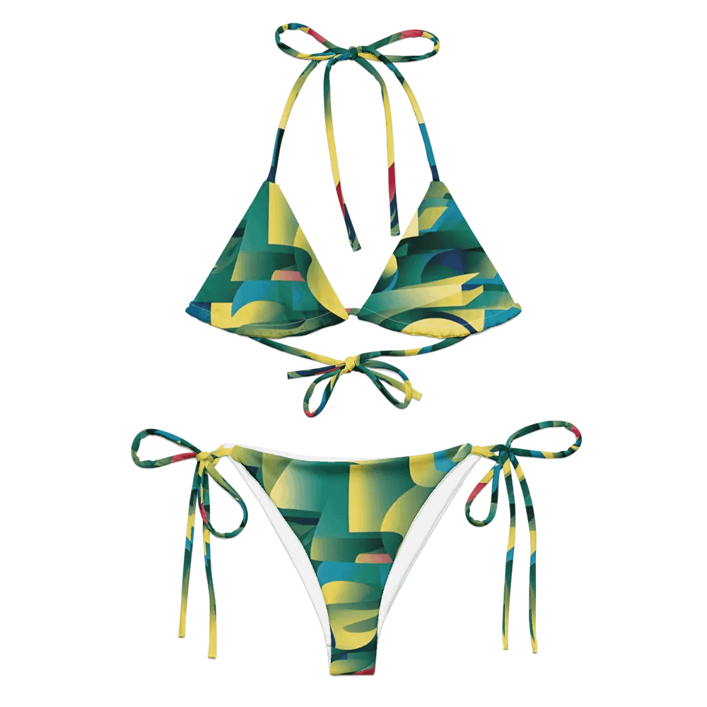 Abstract Lithographic Pattern Design String Bikini - V8 product image (1)