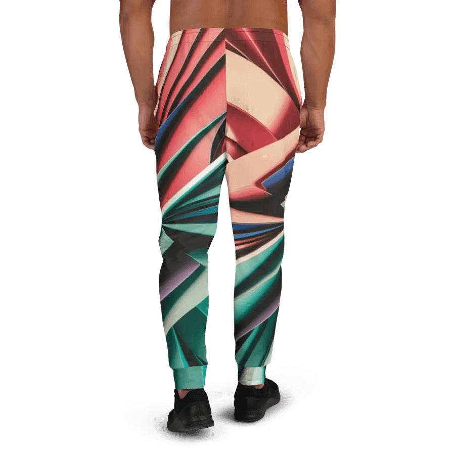 Abstract Geometric Recycled Men's Joggers in Vibrant Colors (XS-3XL) product image (6)