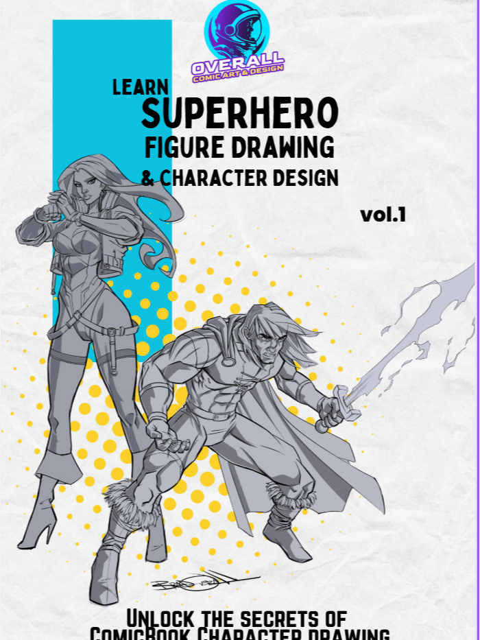 Learn Superhero Figure drawing EBOOK Overall Art product image (1)