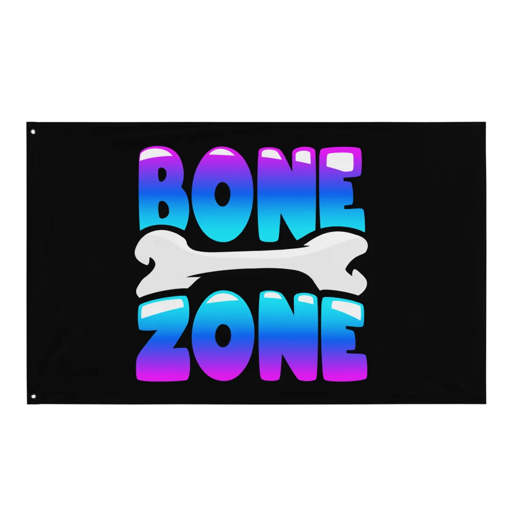 BONE ZONE FLAG (BLACK) product image (1)