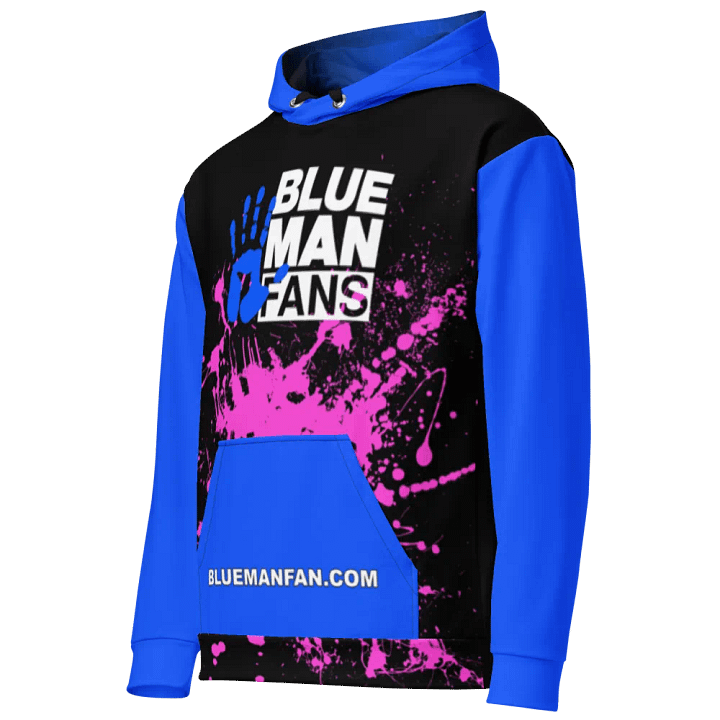 Blue Man Fans Hand Print Unisex Hoodie product image (2)