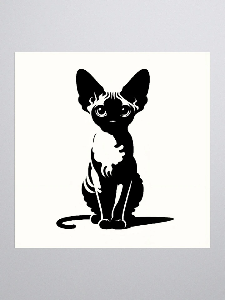 Kiss Cut Stickers: Devon Rex Monochrome product image (1)