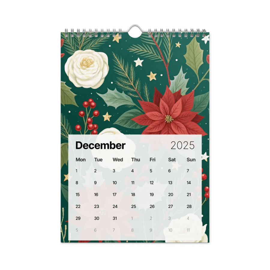 SEAMLESS FLORAL PATTERN WALL CALENDAR 2025 product image (4)