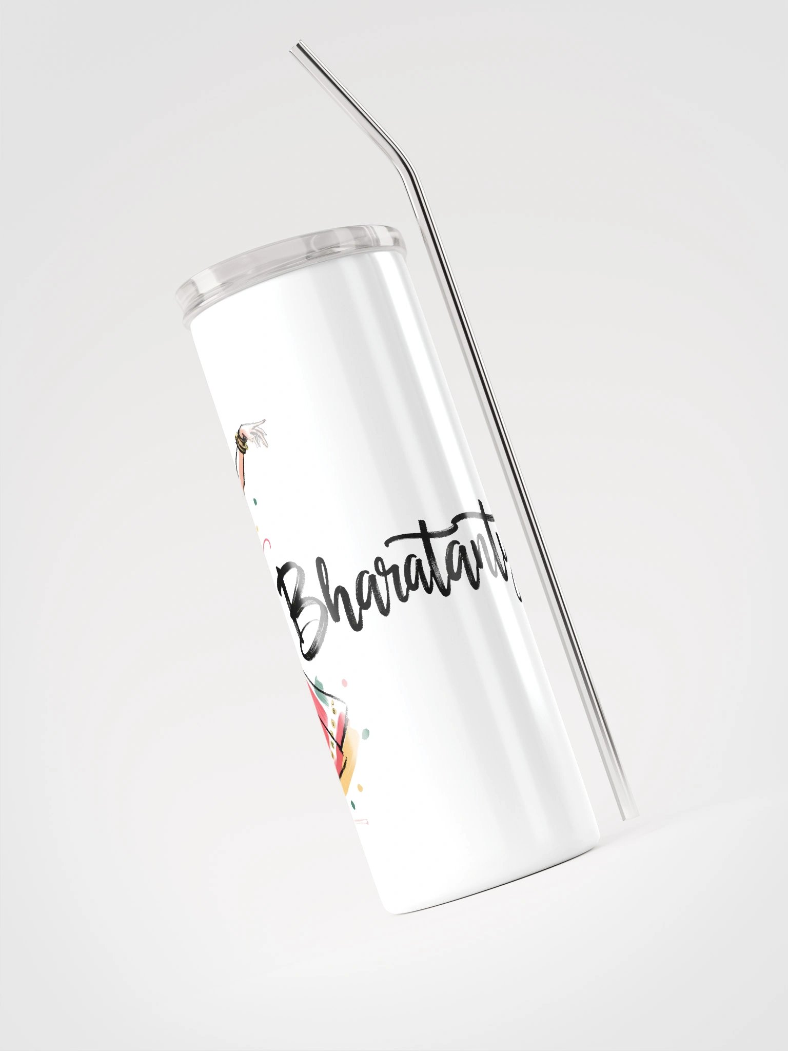 Elegant Bharatanatyam Dance | Traditional Indian Art Steel Tumbler product image (3)