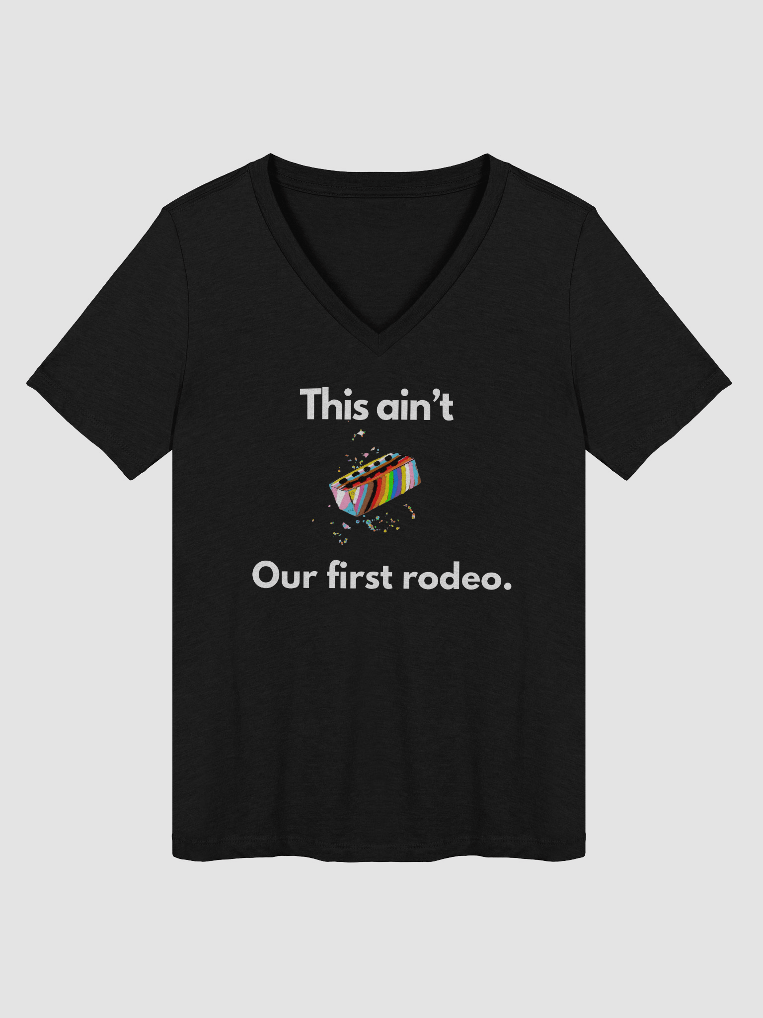 This Ain't Our First Rodeo Relaxed V-Neck Tee product image (2)