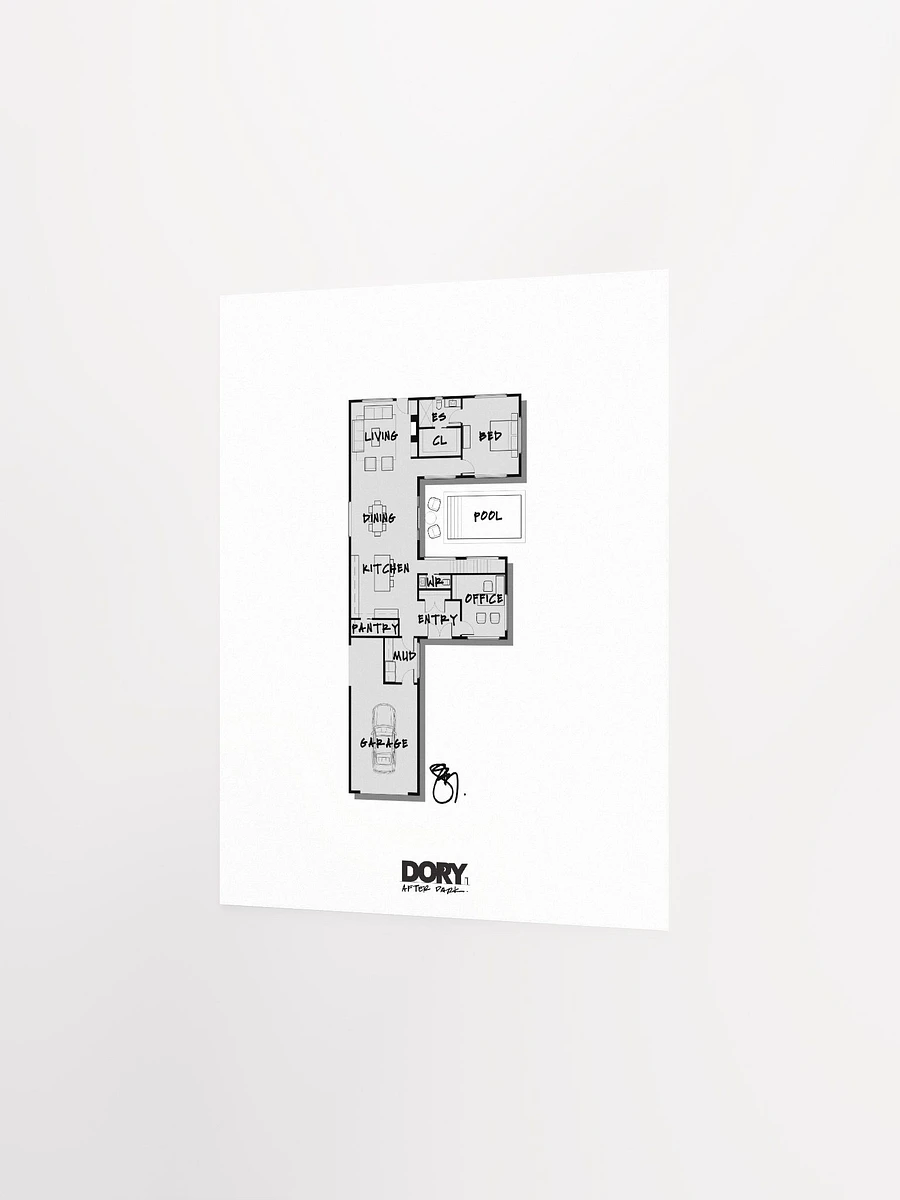 Alphabet Floor Plan Poster - F product image (2)