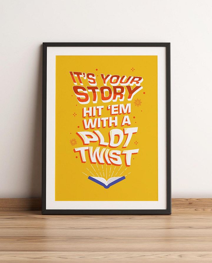 Plot Twist Quote Affirmation Printable Wall Art Decor - Instant Download product image (1)