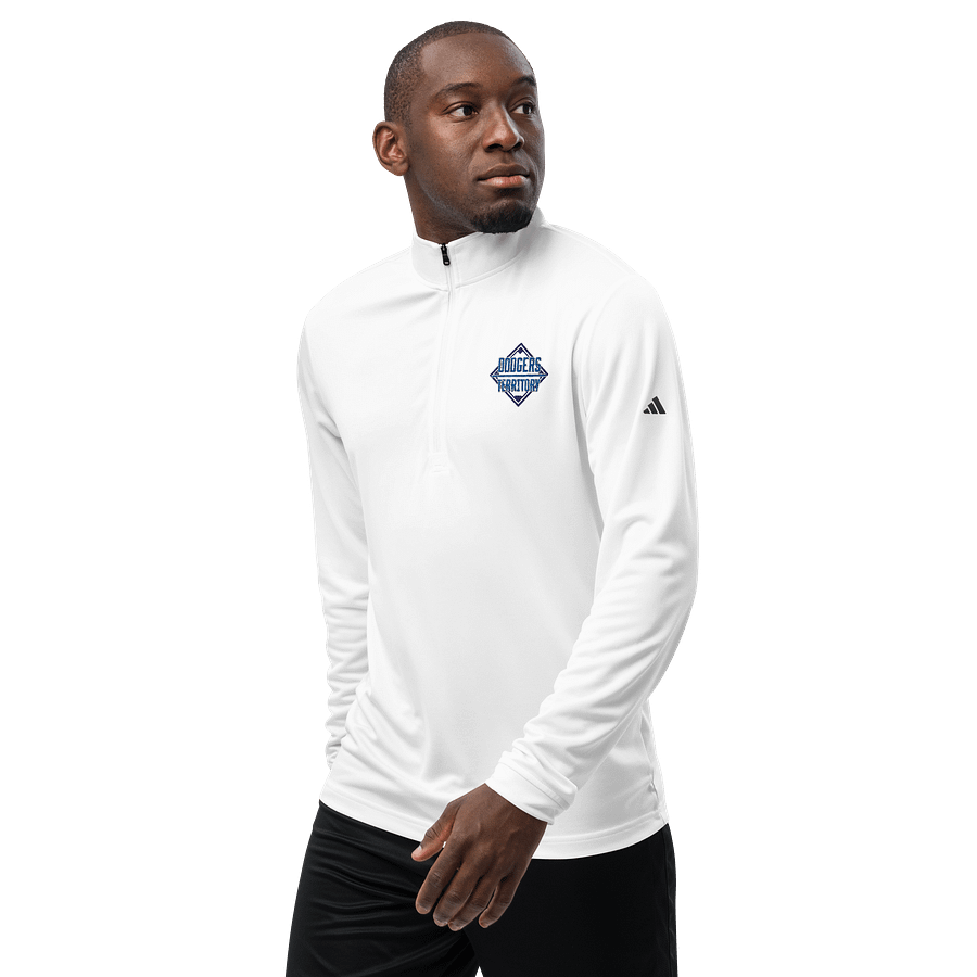 White Adidas Lightweight Quarter-Zip Pullovers product image (5)