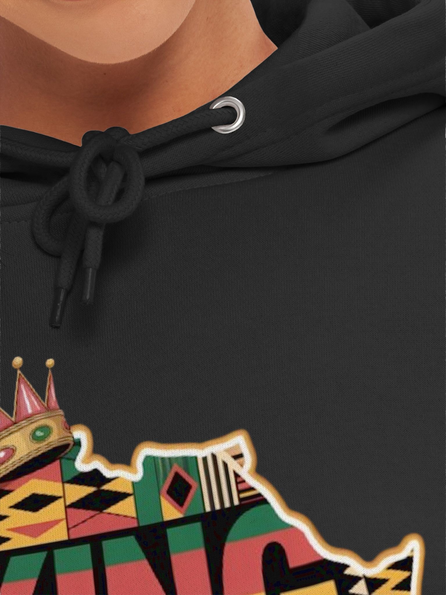 African King Kente Print Pattern Map of Africa Hoodie product image (50)