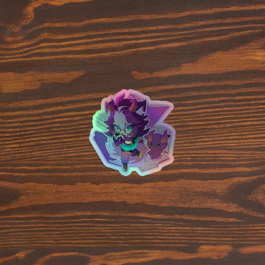 Loki and Dewey and BOOKS Holo Sticker (Multiple Sizes) product image (3)