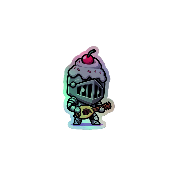 Bard Core Cupcake Knight Sticker product image (1)
