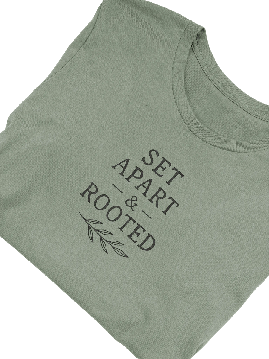 Set Apart & Rooted Branded Tee (Light Colors) Leaf Logo product image (3)