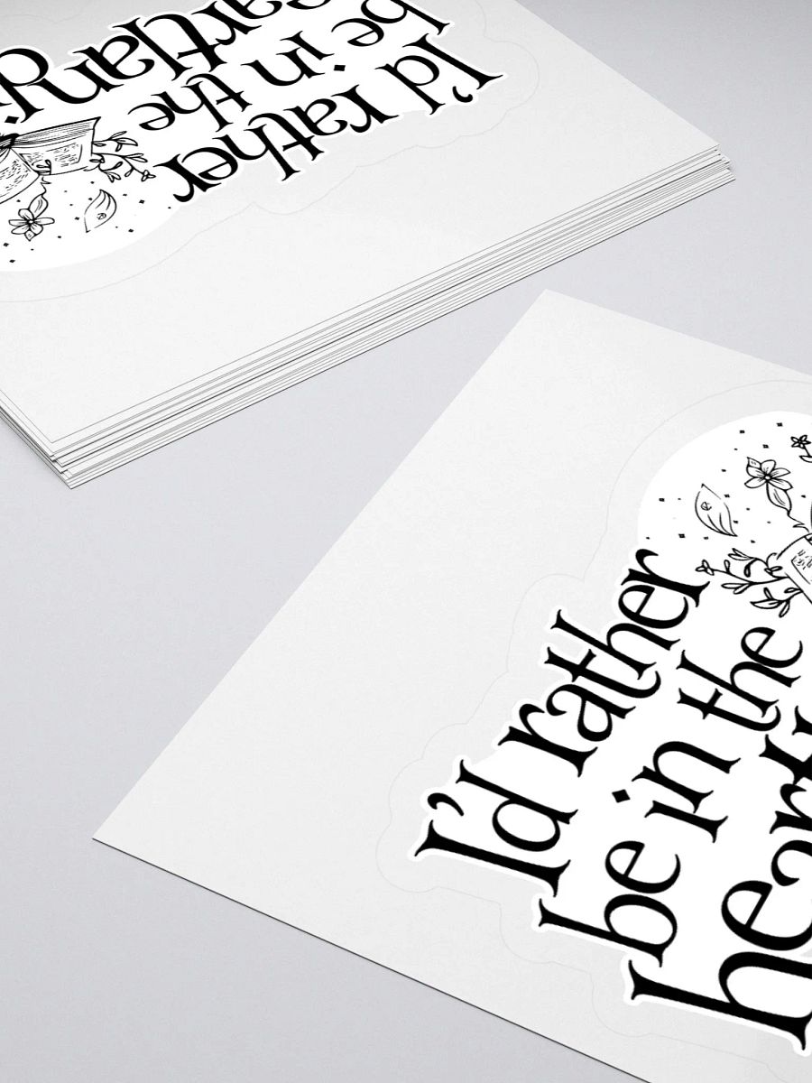 Elven Heartbound Sticker ~ "I'd rather be in the heartlanding" product image (4)