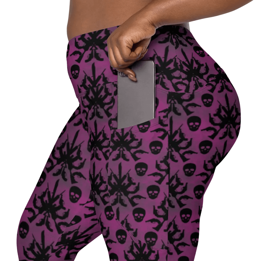 Gothic 2A High Waist Pocket Leggings - Pink product image (12)