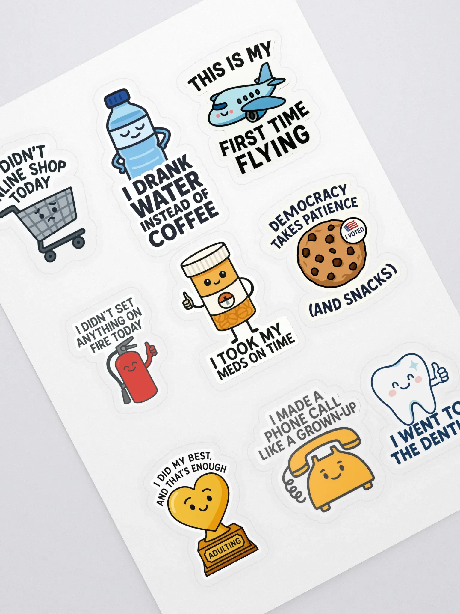 Humorous Achievement Sticker Sheet product image (1)