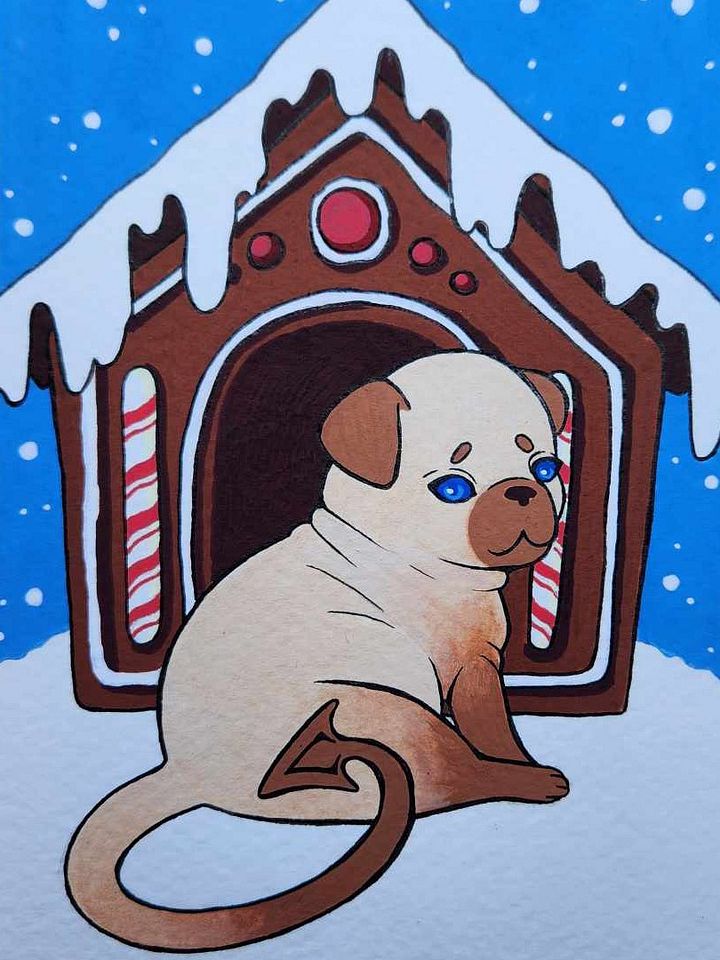 Dessin original Noël Chien product image (1)