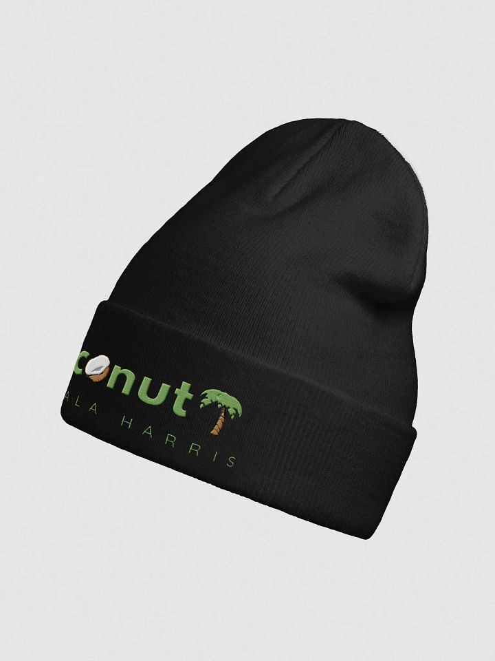 Tropical Coconut Tree Vibes Knit Beanie product image (2)