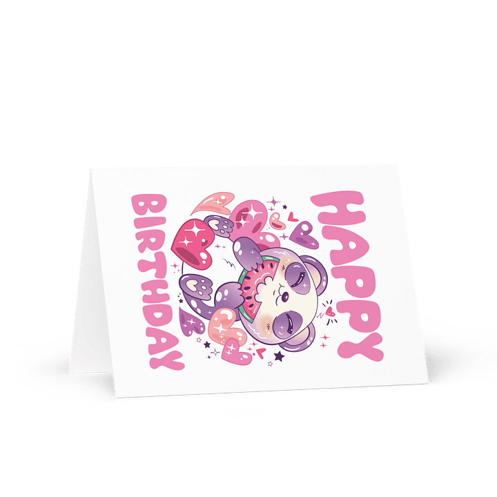Happy Birthday (Panda Love) Birthday Card 5" x 7" product image (1)