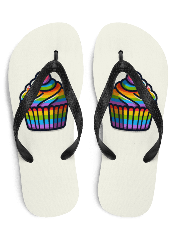 Rainbow Cupcake Flip Flops product image (1)