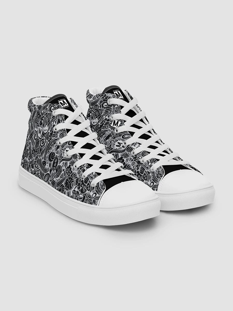 Dark Space Scribble - Men's High Tops | #MadeByMELO product image (7)