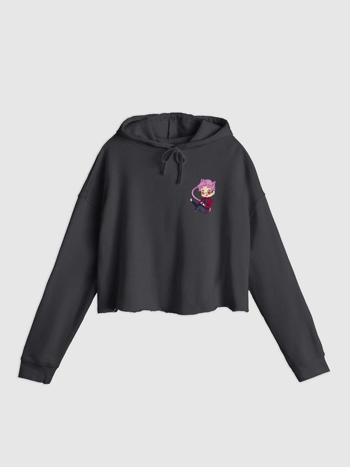 Tiny Skull and Cat(Crop Top Hoodie) product image (4)