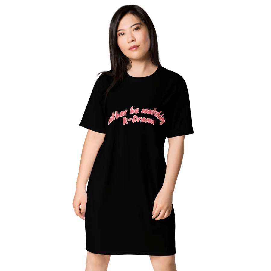 rather be watching kdrama cozy shirt dress product image (1)
