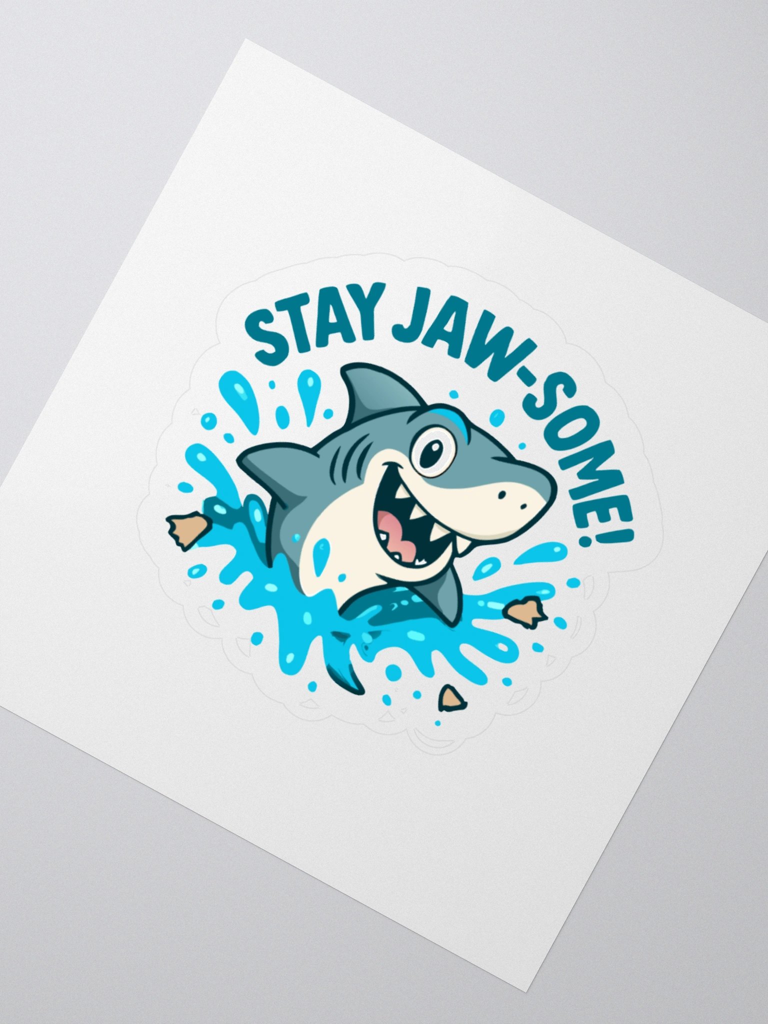 Jaw-some Shark Kiss Cut Stickers product image (6)