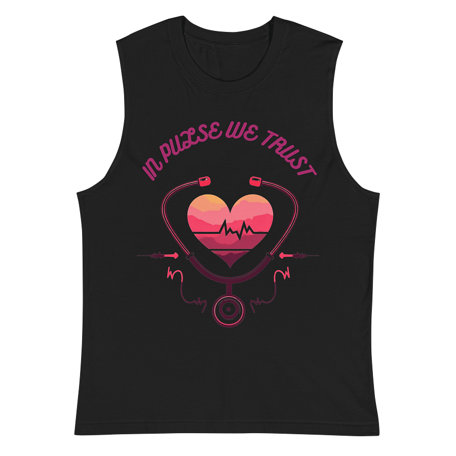 Heartbeat in the stethoscope Muscle Tank product image (3)