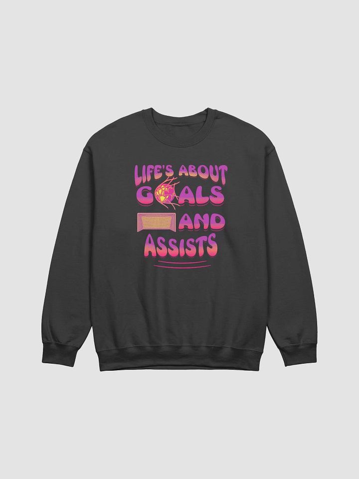 Lifes About Goals And Assists Soccer Getter Gradient Crewneck product image (1)