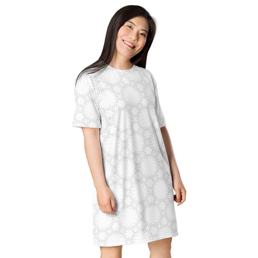 Abstract Pale Monochrome Shapes T Shirt Dress product image (9)