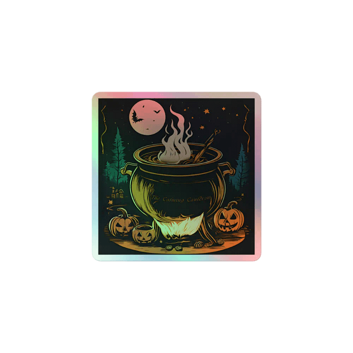 Holographic Halloween Cauldron Sticker Sheet product image (1)
