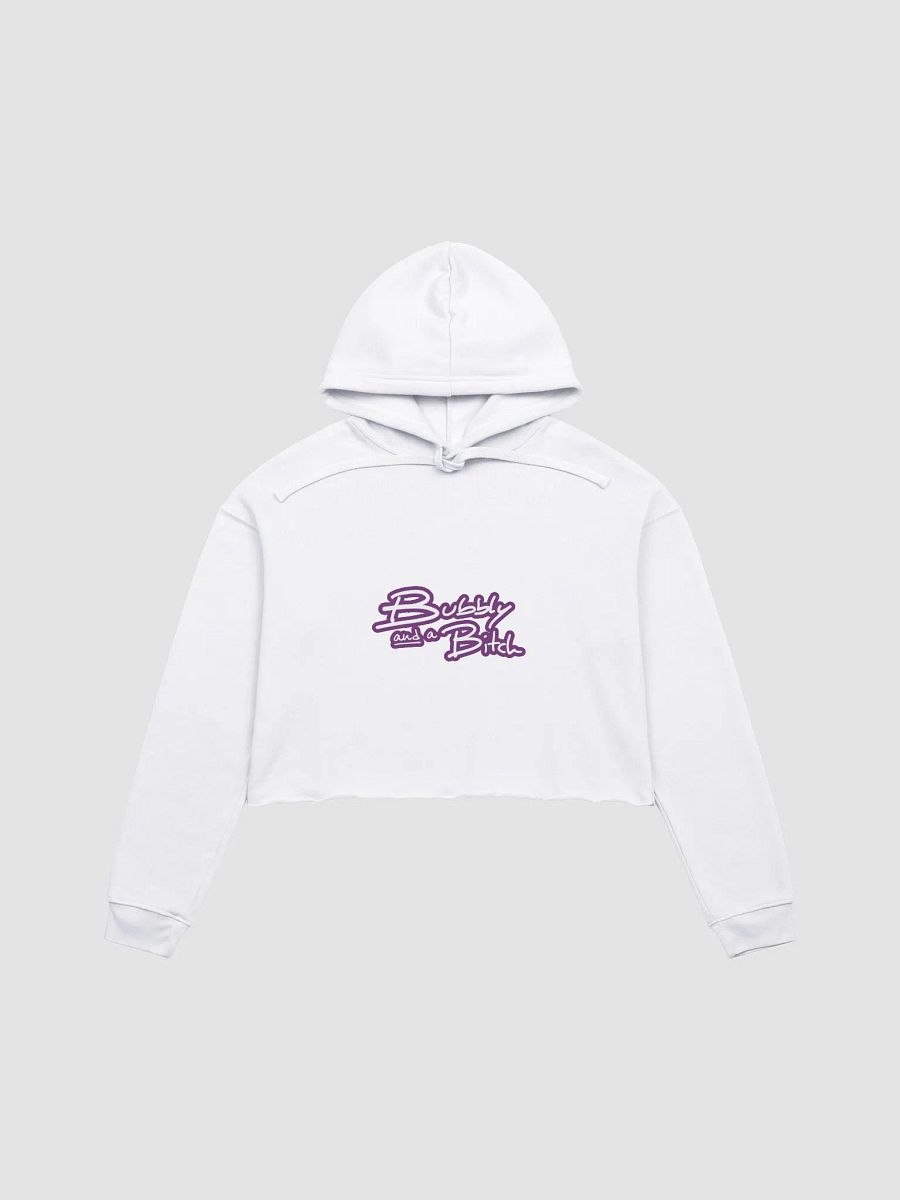 Bubbly and a B*tch (lined design, #763D7D) fleece cropped hoodie product image (2)