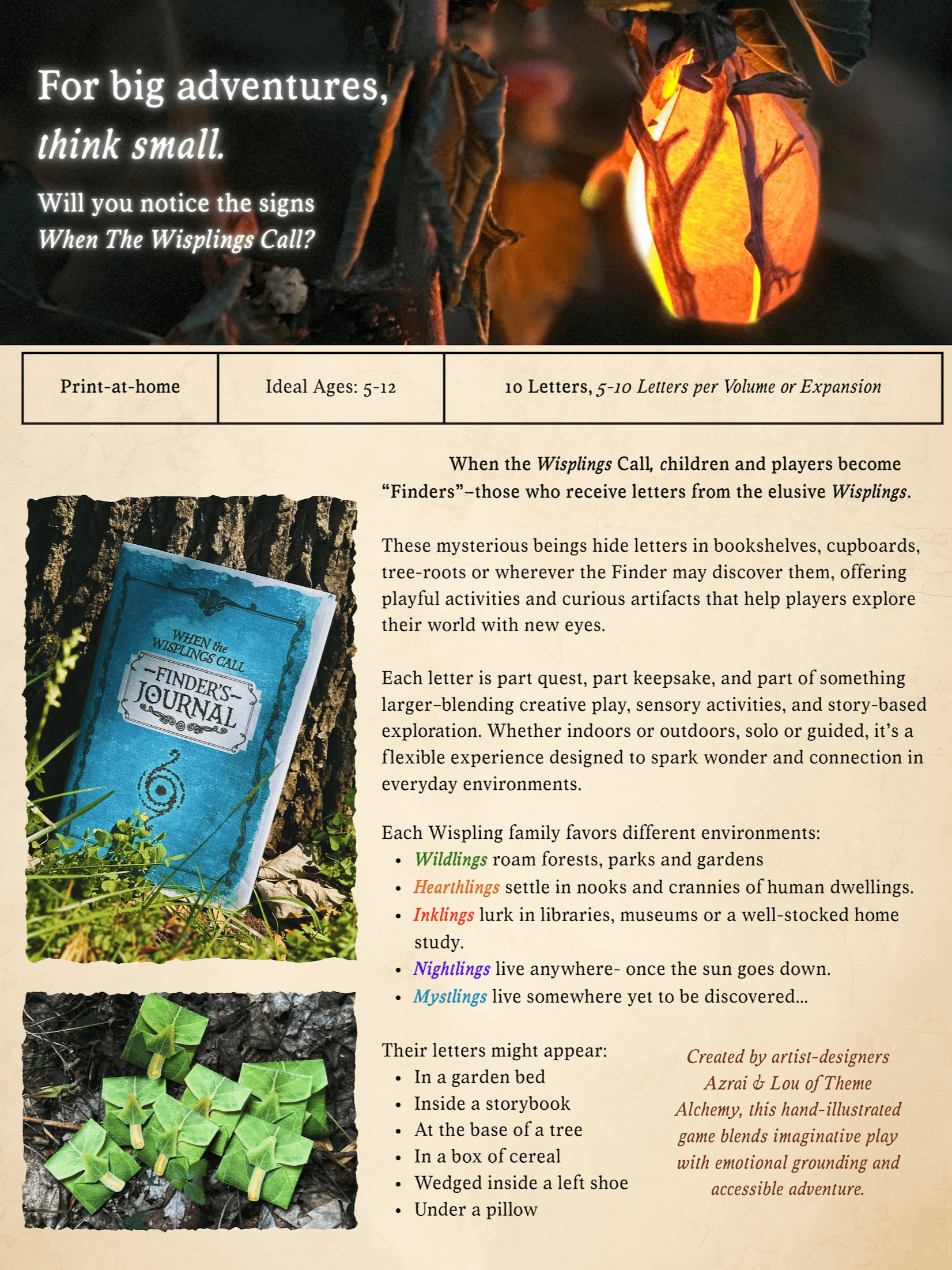 Wisplings Field Guide – When The Wisplings Call Game Manual (Digital) product image (10)