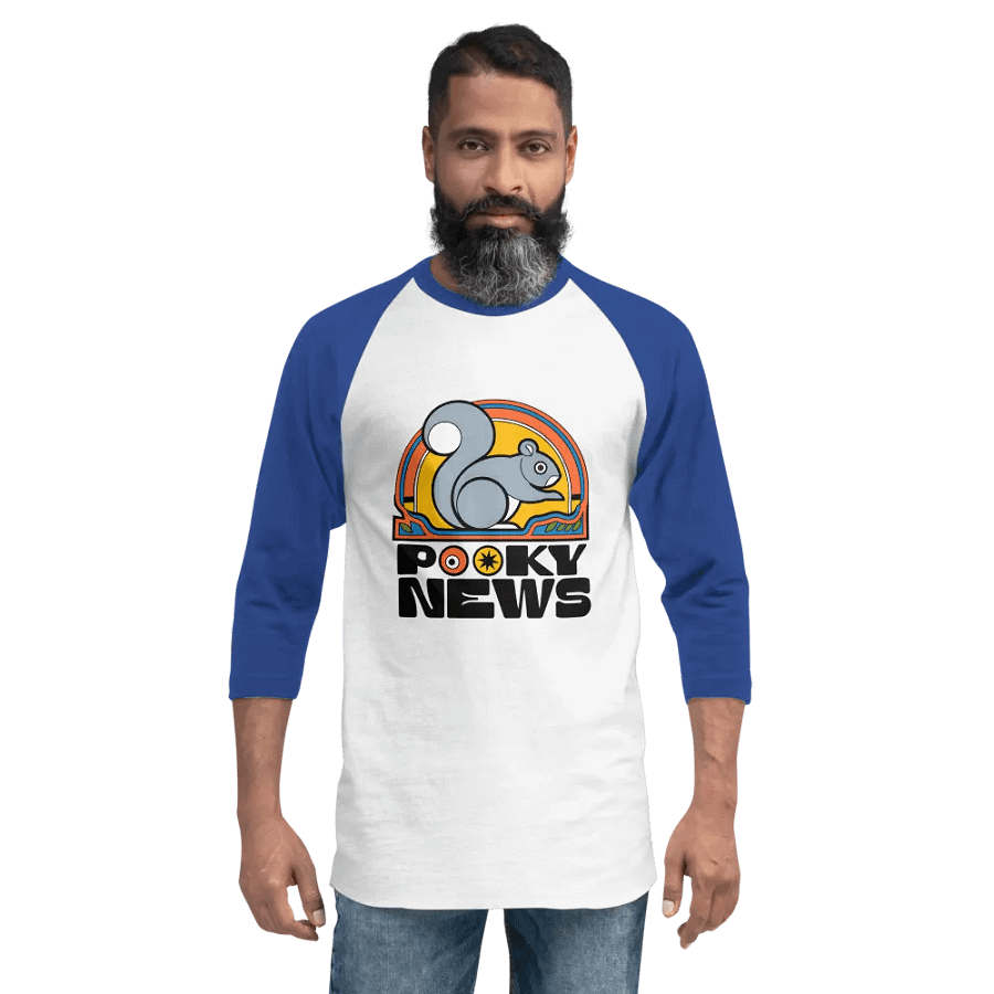 Rocky News Stylized Squirrel Raglan Tee product image (2)