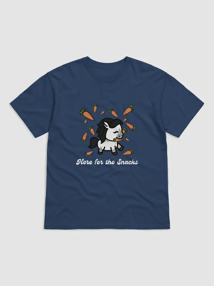 Here For The Snacks Comfort Colors T Shirt in Navy product image (1)